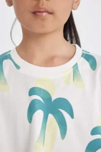 DeFacto Crop Crew Neck Patterned Short Sleeve T-Shirt Girl - Image 3
