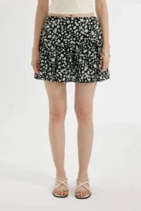 DeFacto Cool Patterned High Waist Moroccan Mini Skirt - Image 4