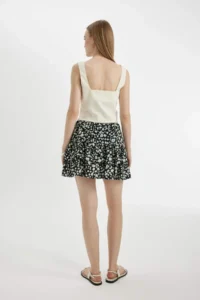 DeFacto Cool Patterned High Waist Moroccan Mini Skirt - Image 6