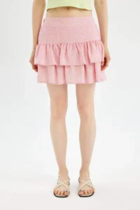 DeFacto Cool Patterned High Waist Moroccan Mini Skirt - Image 7