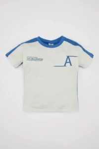DeFacto Crew Neck Printed Short Sleeve T-Shirt Baby Boy