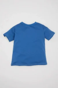 DeFacto Crew Neck Printed Short Sleeve T-Shirt Baby Boy - Image 4