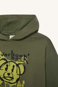 DeFacto Oversize Wide Fit Hooded Printed Sweatshirt Girl - Image 8