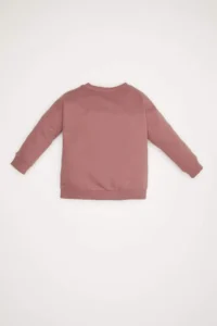DeFacto Baby Girl Crew Neck Floral Sweatshirt - Image 7