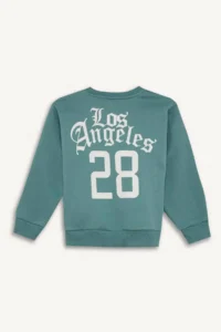 DeFacto Oversize Wide Fit Crew Neck Back Printed Sweatshirt Boy - Image 3