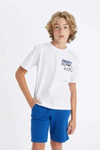DeFacto Snoopy Crew Neck Short Sleeve T-Shirt Boy - Image 4