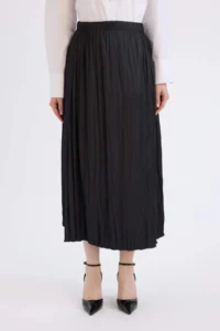 DeFacto A Cut Basic Plain Satin Maxi Skirt - Image 4
