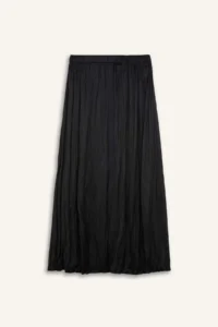 DeFacto A Cut Basic Plain Satin Maxi Skirt - Image 6