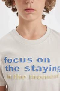DeFacto Crew Neck Printed Short Sleeve T-Shirt Boy - Image 4