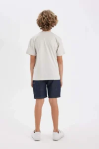 DeFacto Crew Neck Printed Short Sleeve T-Shirt Boy - Image 5