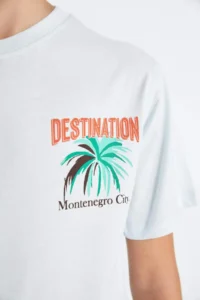DeFacto Crew Neck Back Printed Short Sleeve T-Shirt Boy - Image 6