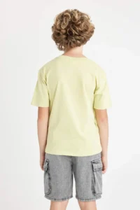 DeFacto Crew Neck Printed Short Sleeve T-Shirt Boy - Image 6