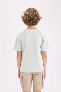 DeFacto Crew Neck Printed Short Sleeve T-Shirt Boy - Image 5