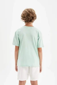 DeFacto Boy's Crew Neck Printed Short Sleeve T-Shirt - Image 6
