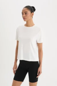 DeFacto Standard Fit Crew Neck Sports Basic Plain Short Sleeve T-Shirt - Image 7