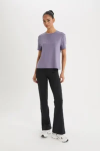 DeFacto Standard Fit Crew Neck Sports Basic Plain Short Sleeve T-Shirt - Image 2