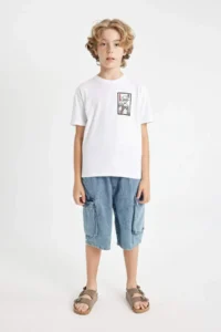DeFacto One Piece Crew Neck Short Sleeve T-Shirt Boy - Image 2