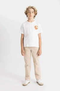 DeFacto Crew Neck Printed Short Sleeve T-Shirt Boy - Image 2