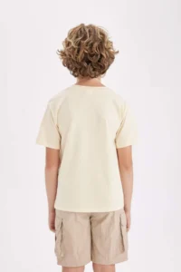 DeFacto Crew Neck Printed Short Sleeve T-Shirt Boy - Image 5