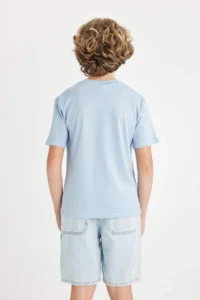 DeFacto Crew Neck Printed Short Sleeve T-Shirt Boy - Image 6