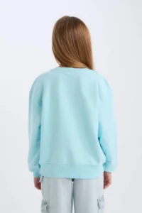 DeFacto Hatsune Miku Oversize Wide Fit Crew Neck Sweatshirt Girl - Image 6