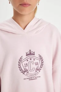 DeFacto Oversize Wide Fit Hooded Embroidered Sweatshirt Girl - Image 4