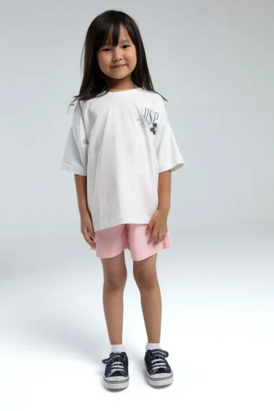 US Polo Assn. U.s. Polo Shirt Assn Girls' Navy Blue Shorts Set