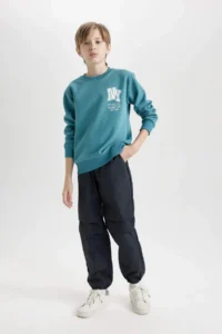 DeFacto Boy's Printed Crew Neck Sweatshirt - Image 2
