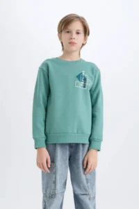 DeFacto Boy's Crew Neck Printed Sweatshirt - Image 4
