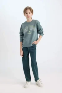 DeFacto Green Boys' Sweatshirt D3031A8/GN1249 - Image 2
