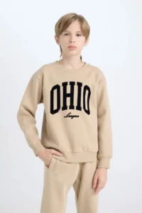 DeFacto Crew Neck Printed Sweatshirt Boy - Image 3