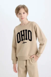 DeFacto Crew Neck Printed Sweatshirt Boy - Image 4