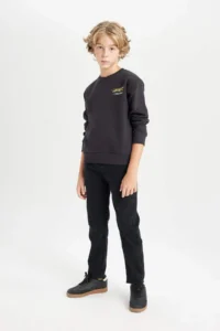 DeFacto Boy's Printed Crew Neck Sweatshirt - Image 2