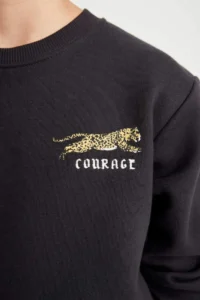 DeFacto Boy's Printed Crew Neck Sweatshirt - Image 5