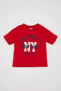 DeFacto Baby Boy Crew Neck Printed Short Sleeve T-Shirt