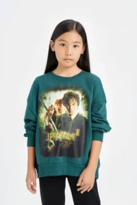 DeFacto Harry Potter Oversize Wide Fit Crew Neck Sweatshirt Girl