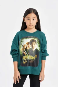 DeFacto Harry Potter Oversize Wide Fit Crew Neck Sweatshirt Girl - Image 3