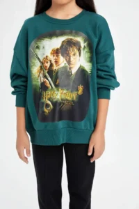 DeFacto Harry Potter Oversize Wide Fit Crew Neck Sweatshirt Girl - Image 4