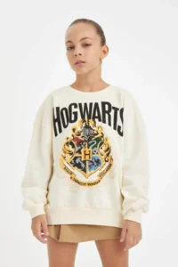 DeFacto Harry Potter Oversize Wide Fit Crew Neck Sweatshirt Girl