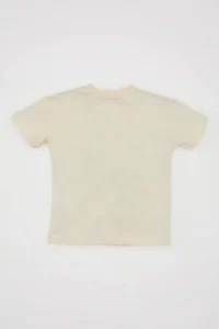 DeFacto Crew Neck Printed Short Sleeve T-Shirt Baby Boy - Image 4