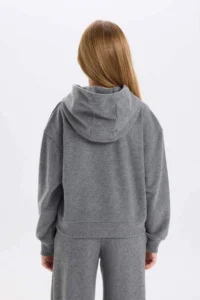 DeFacto Hooded Printed Thessaloniki Fabric Sweatshirt Girl - Image 6