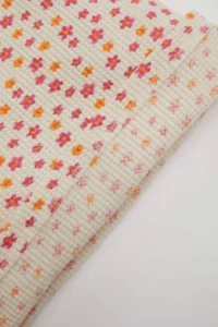 DeFacto Crew Neck Floral Waffle Short Sleeve T-Shirt for Baby Girl - Image 3