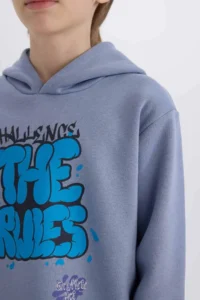 DeFacto Hooded Printed Sweatshirt Boys' - Image 5