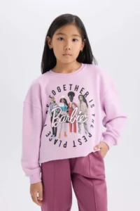 DeFacto Barbie Relax Fit Crew Neck Sweatshirt Girl