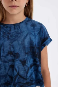 DeFacto Crew Neck Patterned Short Sleeve T-Shirt Girl - Image 5