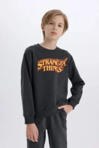 DeFacto Stranger Things Crew Neck Sweatshirt Boy - Image 3