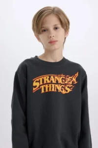 DeFacto Stranger Things Crew Neck Sweatshirt Boy - Image 4