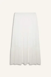 DeFacto High Waist Cotton Lined Crinkle Viscose Maxi Skirt D5033ax25sm - Image 8