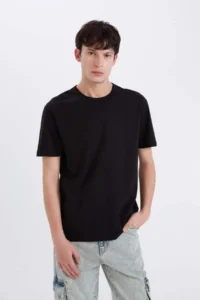 DeFacto 100% Cotton Heavy Material T-Shirt - Image 3