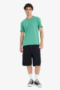 DeFacto 100% Cotton Heavy Material T-Shirt - Image 2